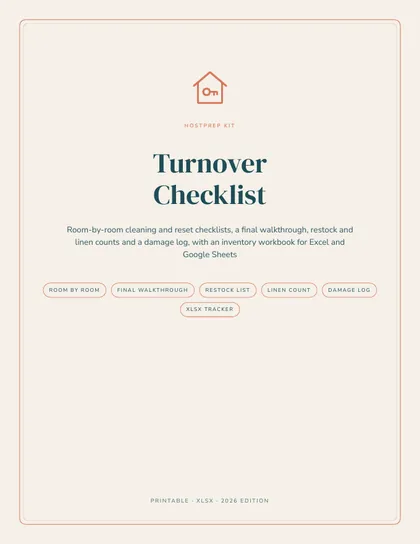 Cover of the Turnover Checklist and Inventory Tracker
