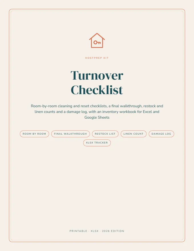 Cover of the Turnover Checklist and Inventory Tracker